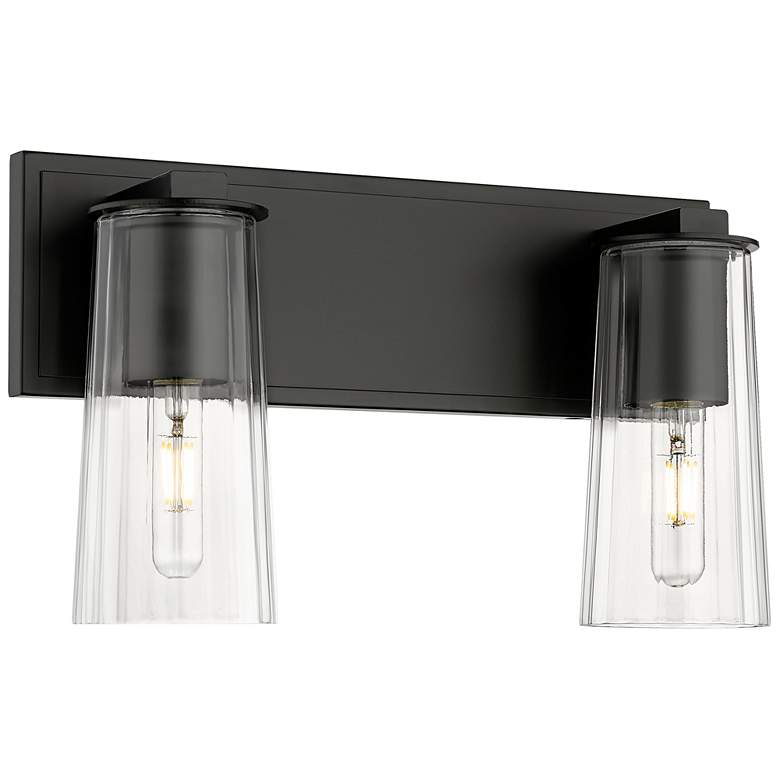 Image 1 Titus by Z-Lite Matte Black 16 inch 2 Light Vanity
