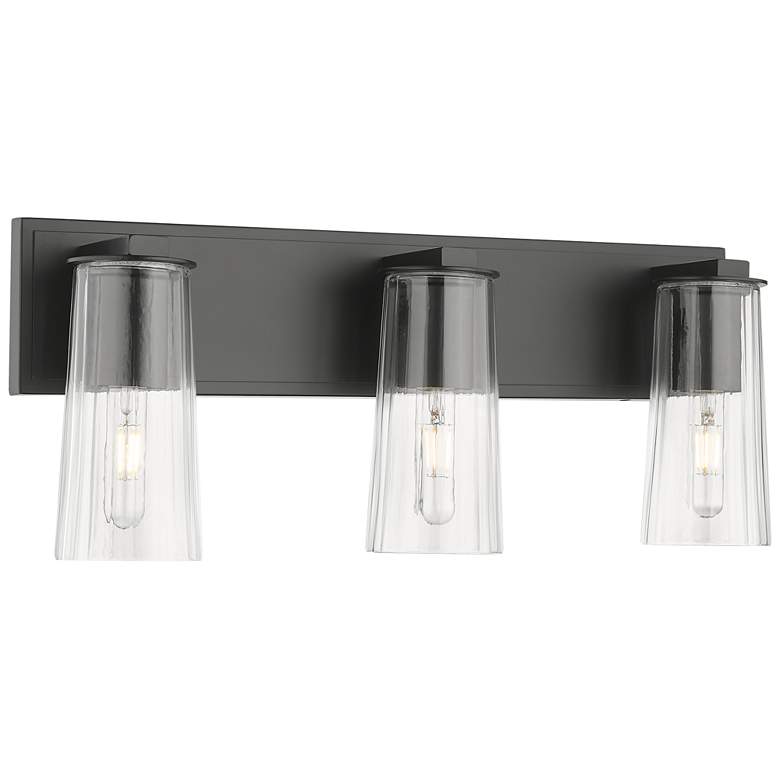Image 1 Titus by Z-Lite Matte Black 24 inch 3 Light Vanity
