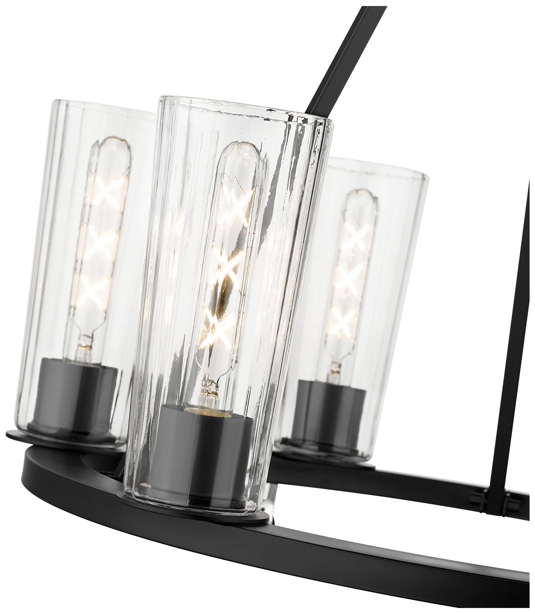Image 5 Titus by Z-Lite Matte Black 26 inch 6 Light Chandelier more views