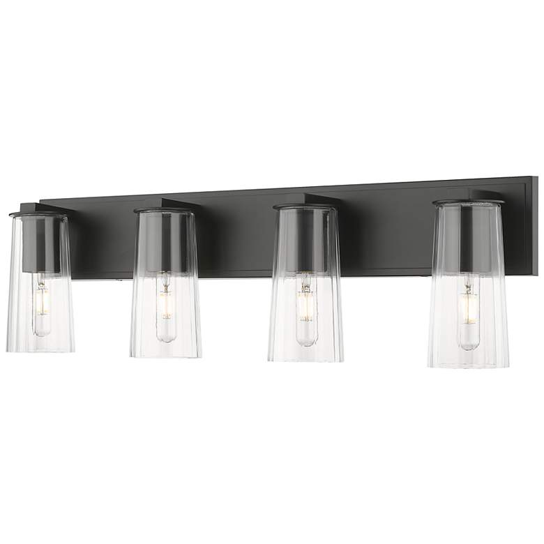 Image 1 Titus by Z-Lite Matte Black 32 inch 4 Light Vanity