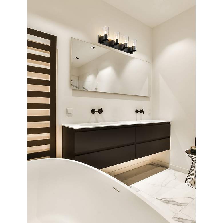Image 2 Titus by Z-Lite Matte Black 32 inch 4 Light Vanity more views