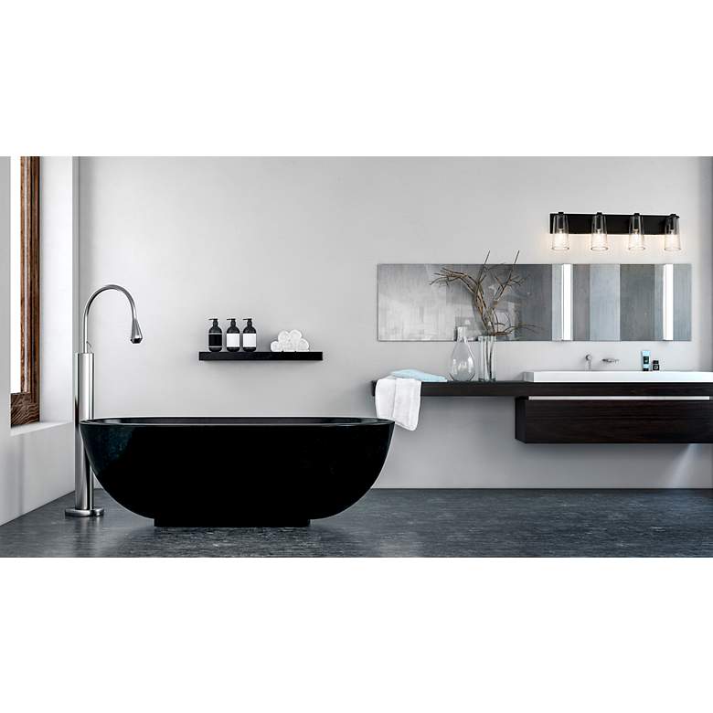 Image 3 Titus by Z-Lite Matte Black 32 inch 4 Light Vanity more views