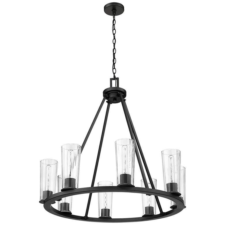 Titus by Z-Lite Matte Black 33 inch 8 Light Chandelier - #8803G | Lamps ...