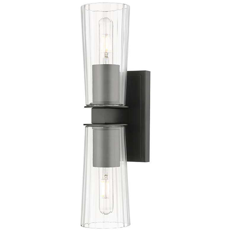 Titus by Z-Lite Matte Black 4.5 inch 2 Light Wall Sconce - #8779G ...