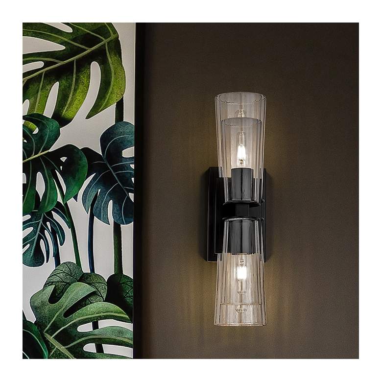 Titus by Z-Lite Matte Black 4.5 inch 2 Light Wall Sconce - #8779G ...
