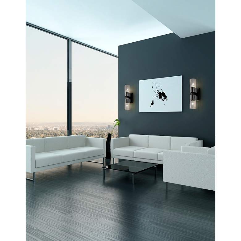 Image 4 Titus by Z-Lite Matte Black 4.5 inch 2 Light Wall Sconce more views