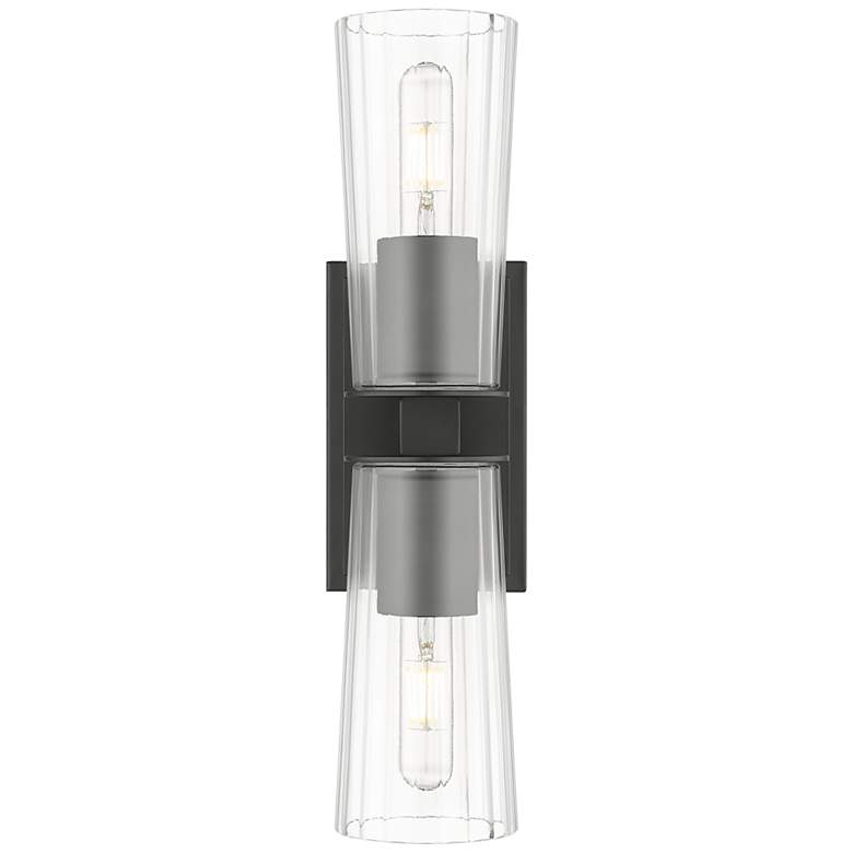 Image 7 Titus by Z-Lite Matte Black 4.5 inch 2 Light Wall Sconce more views