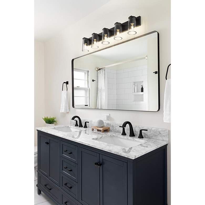 Image 3 Titus by Z-Lite Matte Black 40 inch 5 Light Vanity more views