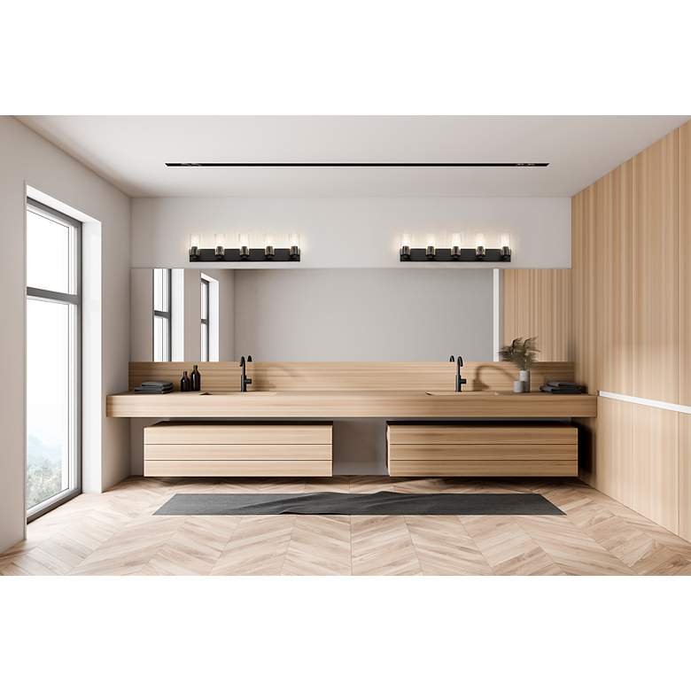 Image 4 Titus by Z-Lite Matte Black 40 inch 5 Light Vanity more views