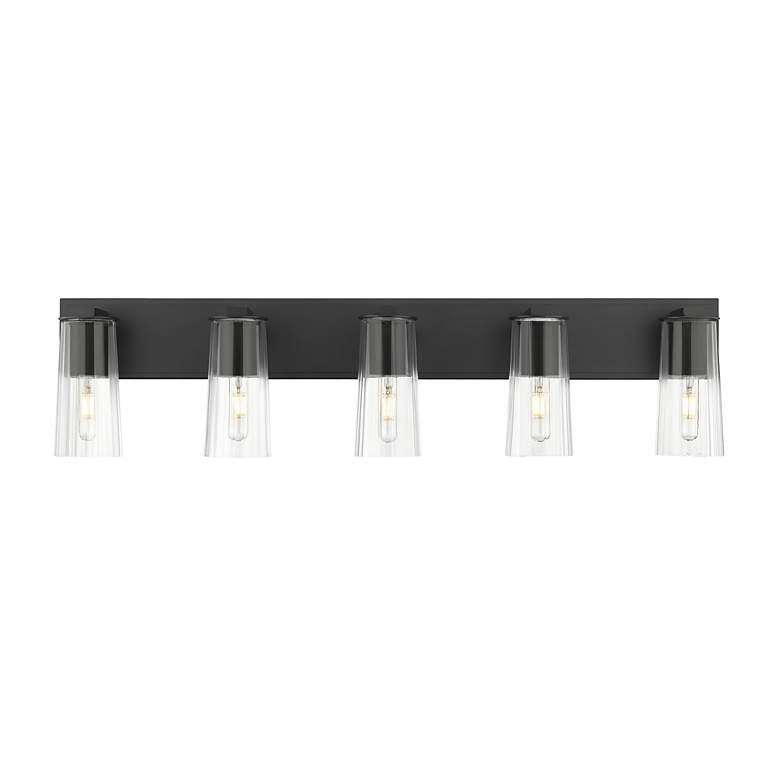Image 6 Titus by Z-Lite Matte Black 40 inch 5 Light Vanity more views