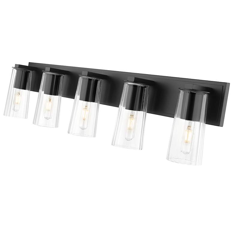 Image 7 Titus by Z-Lite Matte Black 40 inch 5 Light Vanity more views