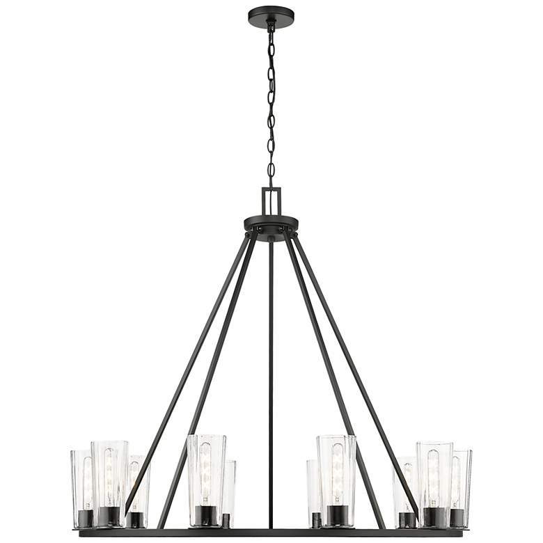 Image 2 Titus by Z-Lite Matte Black 46 inch 10 Light Chandelier