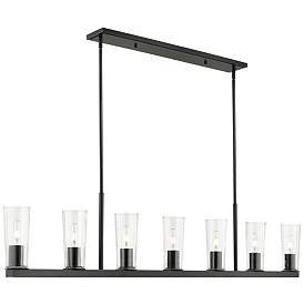 Image1 of Titus by Z-Lite Matte Black 5 inch 7 Light Linear Chandelier
