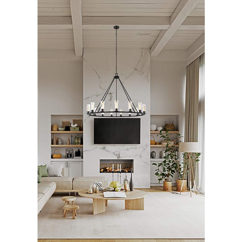 Image 4 Titus by Z-Lite Matte Black 62.5 inch 15 Light Chandelier more views