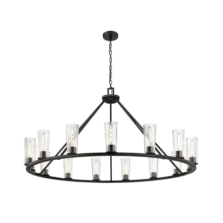Image 5 Titus by Z-Lite Matte Black 62.5 inch 15 Light Chandelier more views