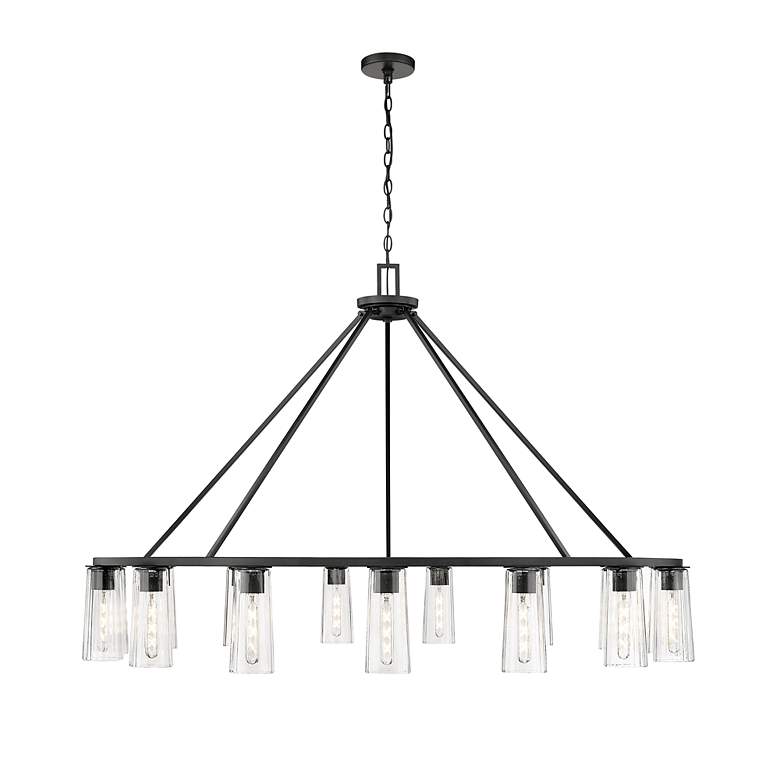 Image 6 Titus by Z-Lite Matte Black 62.5 inch 15 Light Chandelier more views