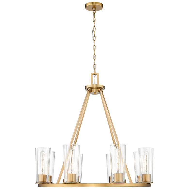 Image 1 Titus by Z-Lite Modern Gold 33 inch 8 Light Chandelier