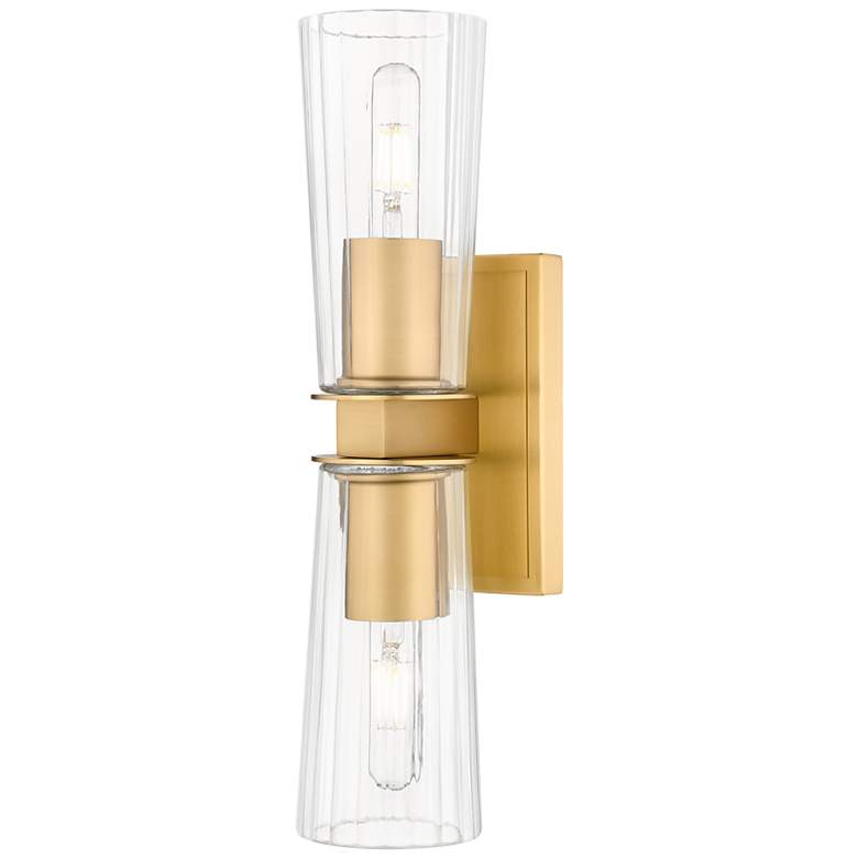 Image 2 Titus by Z-Lite Modern Gold 4.5 inch 2 Light Wall Sconce