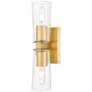 Titus by Z-Lite Modern Gold 4.5 inch 2 Light Wall Sconce
