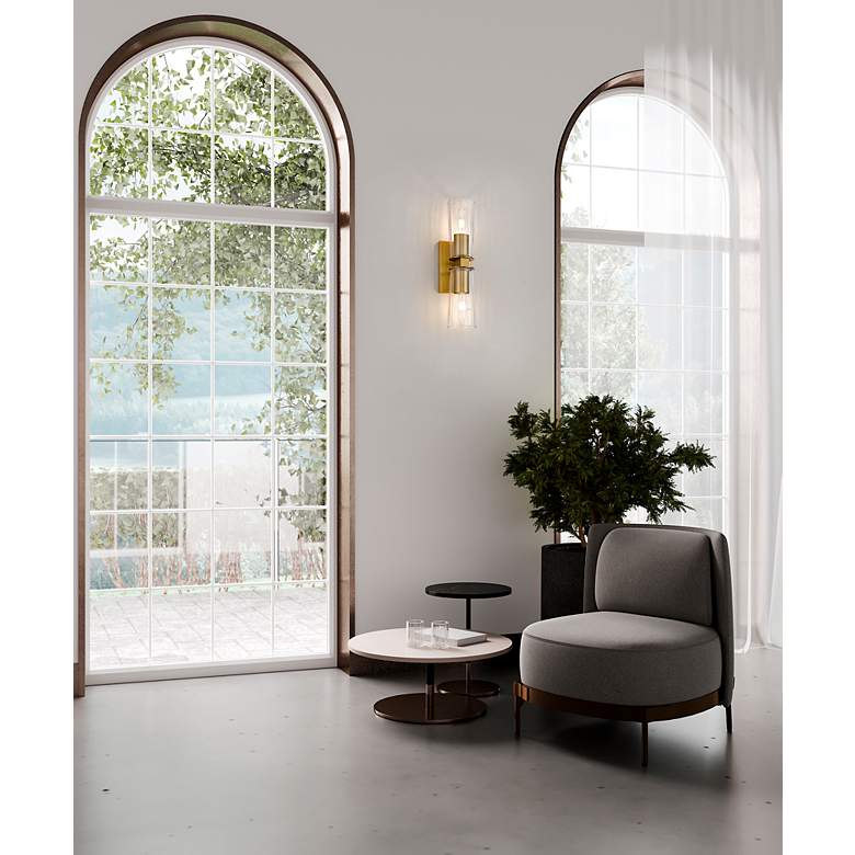 Image 4 Titus by Z-Lite Modern Gold 4.5 inch 2 Light Wall Sconce more views