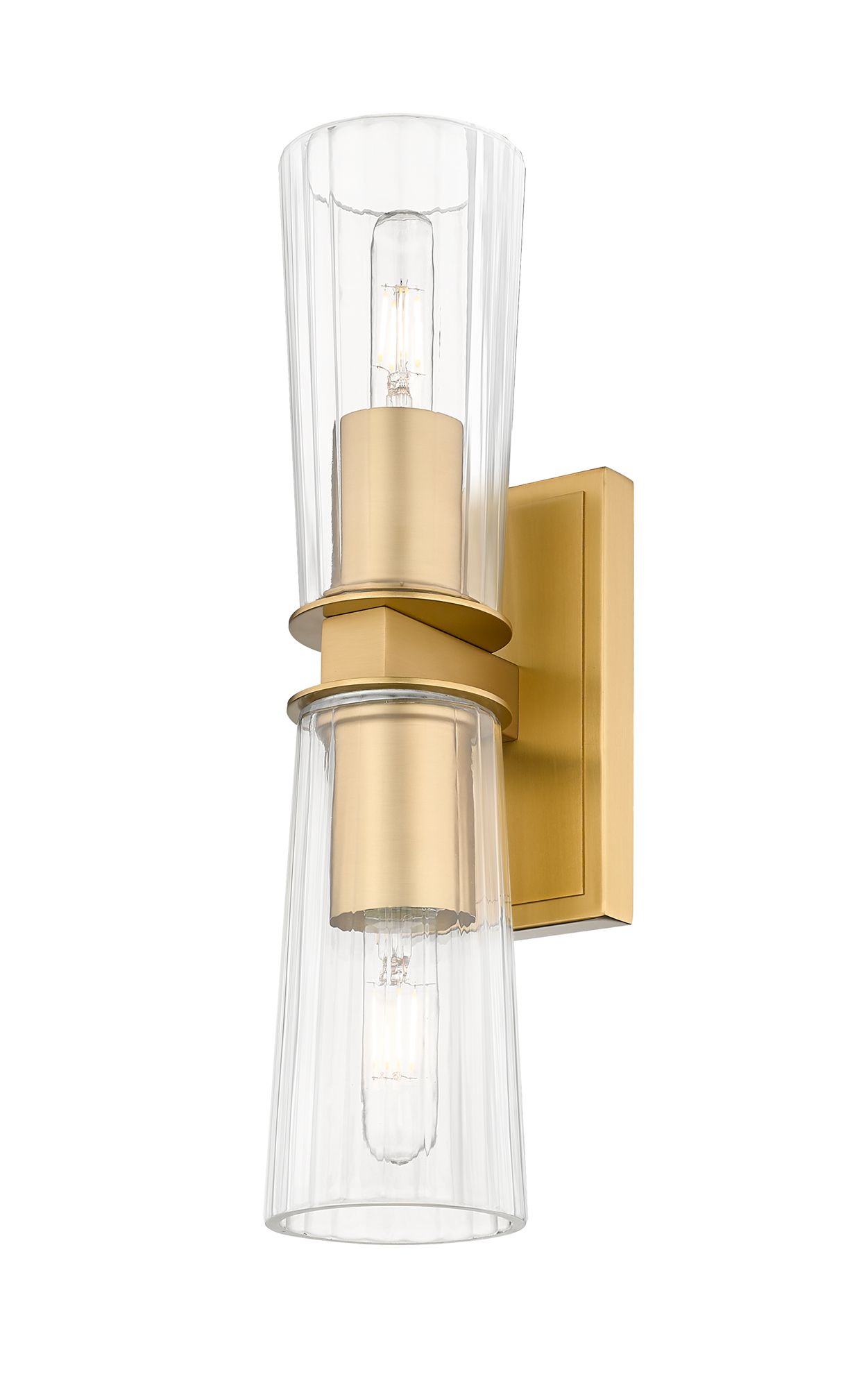 Image 6 Titus by Z-Lite Modern Gold 4.5 inch 2 Light Wall Sconce more views
