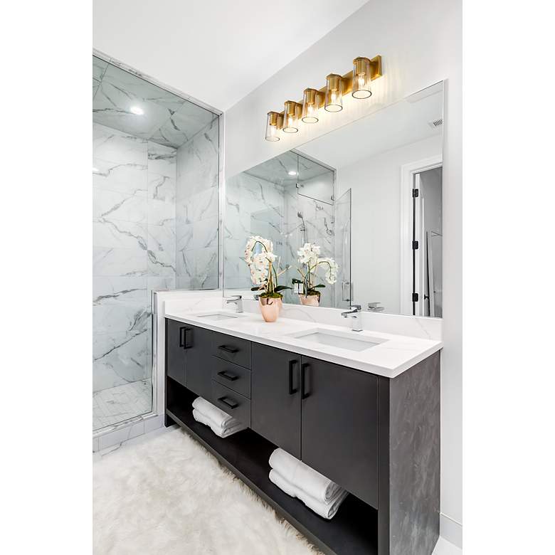 Image 3 Titus by Z-Lite Modern Gold 40 inch 5 Light Vanity more views