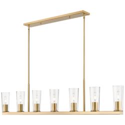 Titus by Z-Lite Modern Gold 5 inch 7 Light Linear Chandelier