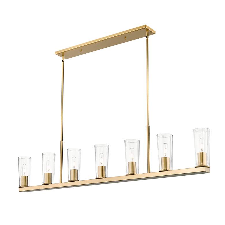 Image 2 Titus by Z-Lite Modern Gold 5 inch 7 Light Linear Chandelier more views
