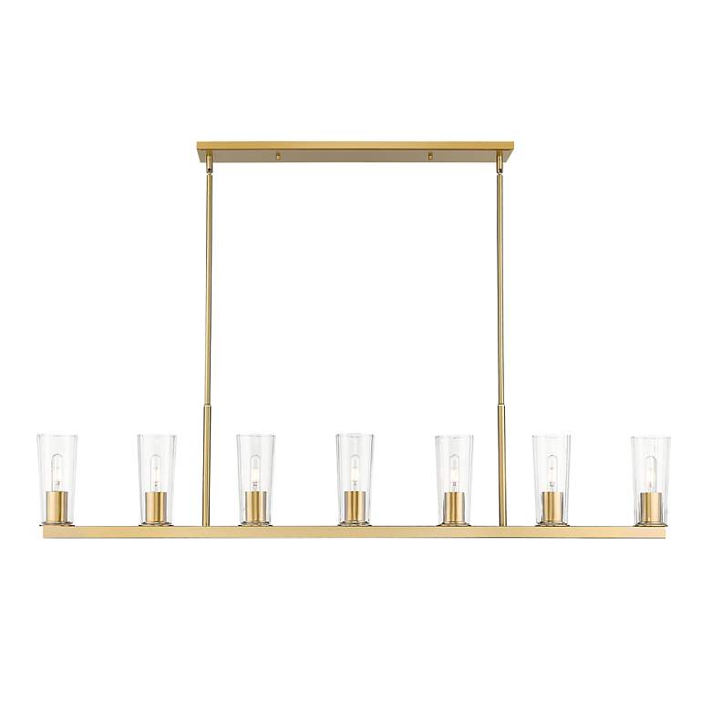 Image 3 Titus by Z-Lite Modern Gold 5 inch 7 Light Linear Chandelier more views