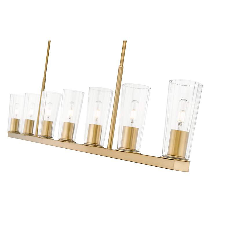 Image 4 Titus by Z-Lite Modern Gold 5 inch 7 Light Linear Chandelier more views