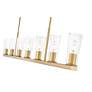 4_Titus by Z-Lite Modern Gold 5 inch 7 Light Linear Chandelier more views