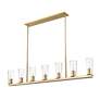 5_Titus by Z-Lite Modern Gold 5 inch 7 Light Linear Chandelier more views