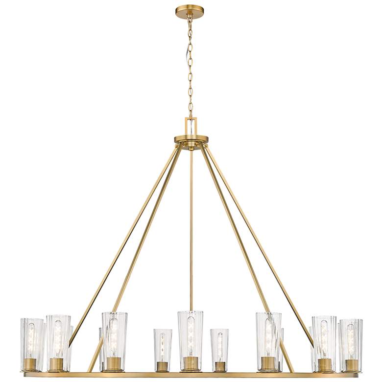 Image 1 Titus by Z-Lite Modern Gold 62.5 inch 15 Light Chandelier