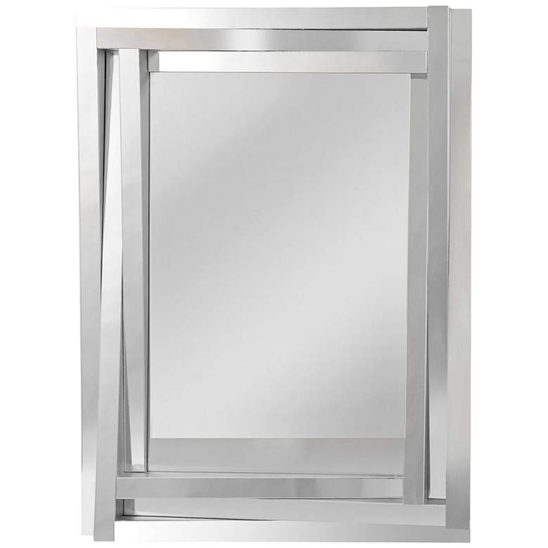 Image 1 Tiverio Angled 3-Frame Glass 30 inch x 40 inch Wall Mirror