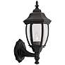 Tiverton 14 3/4" High Clear Glass Black Traditional Outdoor Wall Light