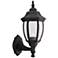 Tiverton 14 3/4" High Clear Glass Black Traditional Outdoor Wall Light