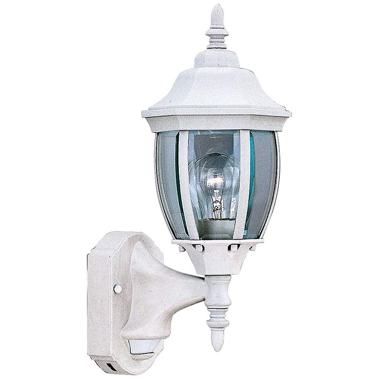 Image 1 Tiverton 16 1/4"H White Dusk to Dawn Outdoor Wall Light
