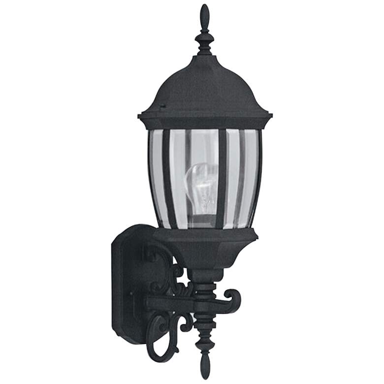Image 1 Tiverton 21 1/2" High Clear Glass Black Traditional Outdoor Wall Light