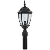 Tiverton 21 1/2&quot;H Clear Glass Black Outdoor Post Light