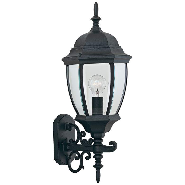 Image 2 Tiverton 24 1/4" High Clear Glass Black Traditional Outdoor Wall Light