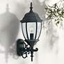 Tiverton 24 1/4" High Clear Glass Black Traditional Outdoor Wall Light