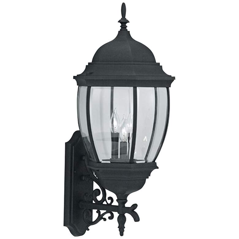 Image 2 Tiverton 29 1/4" High 3-Light Traditional Black Outdoor Wall Light