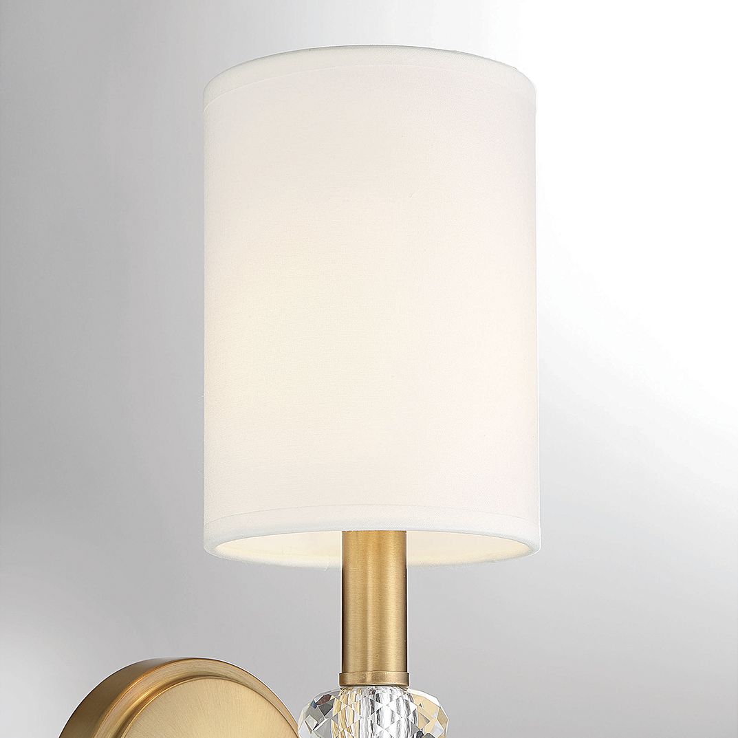 Image 3 Tivoli 1-Light Wall Sconce in Matte Black with Warm Brass Accents more views