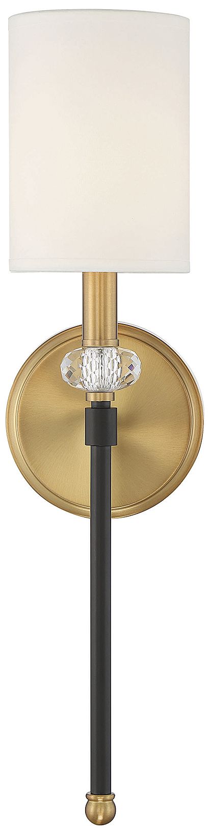 Image 6 Tivoli 1-Light Wall Sconce in Matte Black with Warm Brass Accents more views