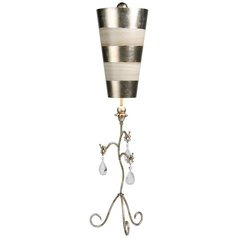 Image 1 Tivoli 38" High Distressed Silver Leaf Cream Buffet Table Lamp