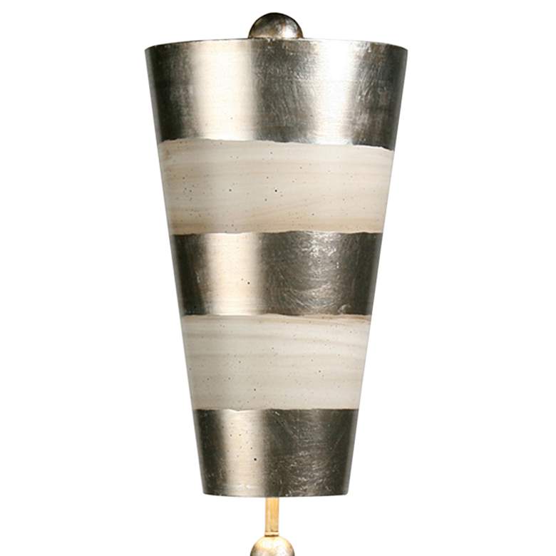 Image 2 Tivoli 38" High Distressed Silver Leaf Cream Buffet Table Lamp more views