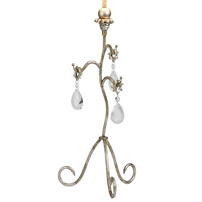 Image 3 Tivoli 38" High Distressed Silver Leaf Cream Buffet Table Lamp more views