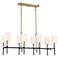 Tivoli 42" Wide Matte Black Brass 8-Light Linear Chandelier