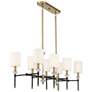 4_Tivoli 42" Wide Matte Black Brass 8-Light Linear Chandelier more views