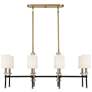 5_Tivoli 42" Wide Matte Black Brass 8-Light Linear Chandelier more views